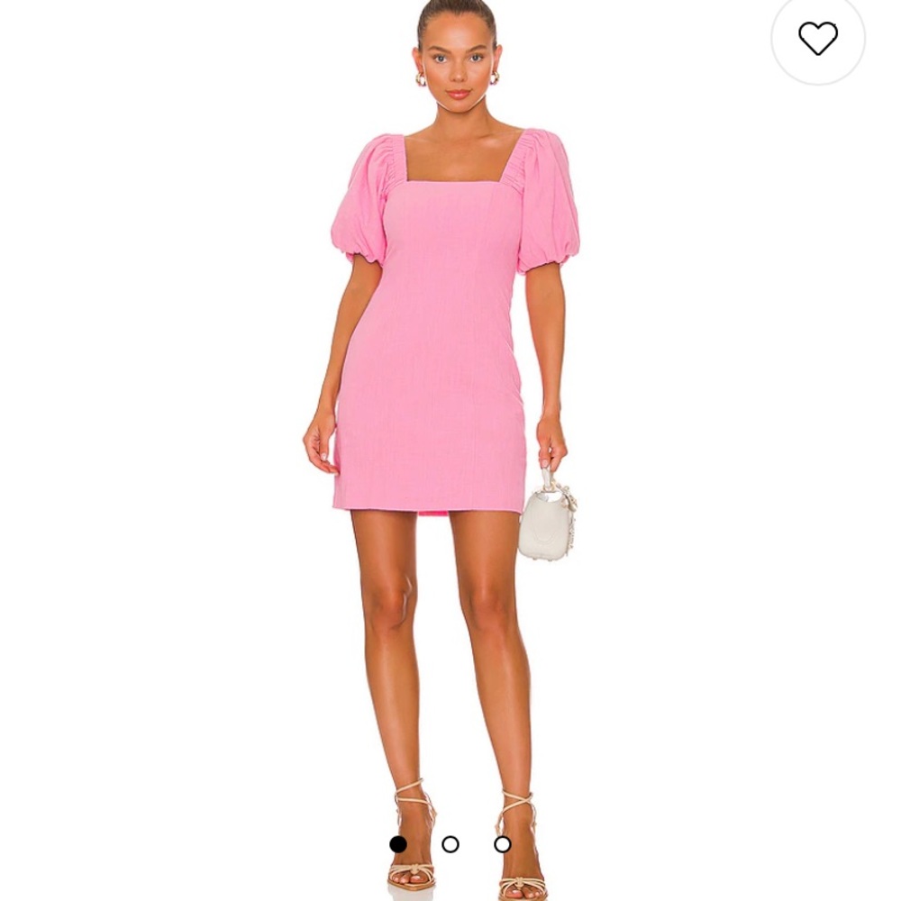 x REVOLVE Tuscany Linen Dress in Bubblegum